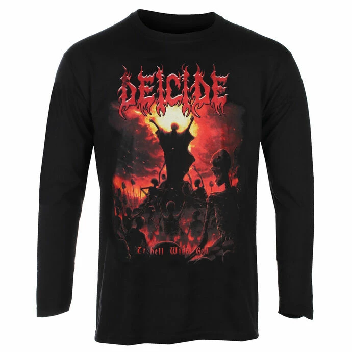 Men's Long-sleeved T-shirt DEICIDE - TO HELL WITH GOD - BLACK - PLASTIC HEAD 3 Men's Long-sleeved T-shirt DEICIDE - TO HELL WITH GOD - BLACK - PLASTIC HEAD