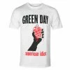 Men's T-shirt GREEN DAY - AMERICAN IDIOT HEART - WHITE - PLASTIC HEAD 1 Men's T-shirt GREEN DAY - AMERICAN IDIOT HEART - WHITE - PLASTIC HEAD -Men T-Shirts Online Store adx009