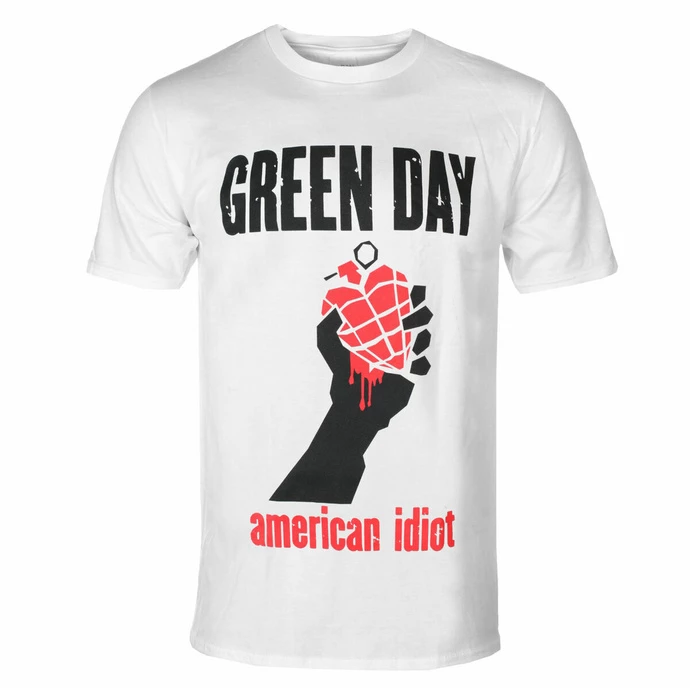 Men's T-shirt GREEN DAY - AMERICAN IDIOT HEART - WHITE - PLASTIC HEAD 3 Men's T-shirt GREEN DAY - AMERICAN IDIOT HEART - WHITE - PLASTIC HEAD