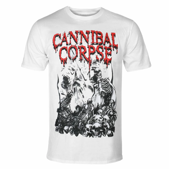 Men's T-shirt CANNIBAL CORPSE - PILE OF SKULLS - WHITE 3 Men's T-shirt CANNIBAL CORPSE - PILE OF SKULLS - WHITE