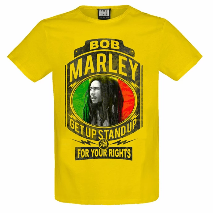 Men's T-shirt BOB MARLEY - FIGHT FOR YOUR RIGHTS - YEL LOW RAVEN - AMPLIFIED 3 Men's T-shirt BOB MARLEY - FIGHT FOR YOUR RIGHTS - YEL LOW RAVEN - AMPLIFIED