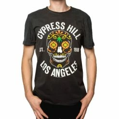 Men T-Shirts Online Store 39 T-shirt Metal Men's Cypress Hill - FLORAL SKULL - AMPLIFIED