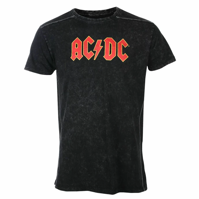 Men's T-shirt AC/DC - Logo - Snow Wash - ROCK OFF 3 Men's T-shirt AC/DC - Logo - Snow Wash - ROCK OFF