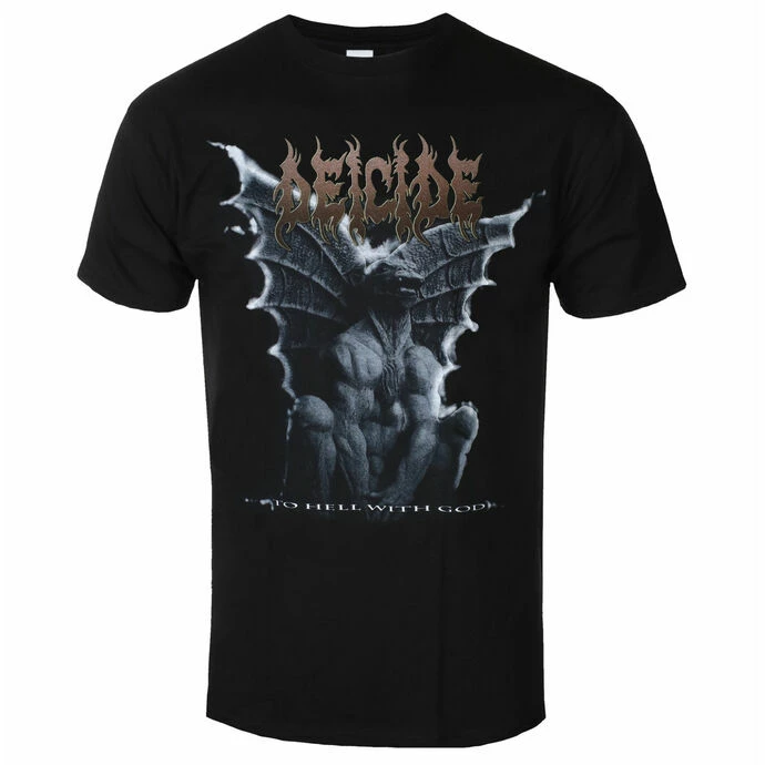 Men's T-shirt DEICIDE - TO HELL WITH GOD GARGOYLE - BLACK - PLASTIC HEAD 3 Men's T-shirt DEICIDE - TO HELL WITH GOD GARGOYLE - BLACK - PLASTIC HEAD