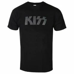 T-shirt Metal Men's Kiss - Logo Diamante - ROCK OFF