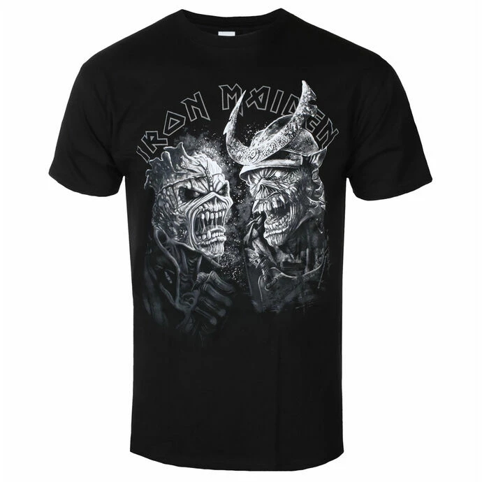 Men's T-shirt Iron Maiden - Senjutsu Large Grayscale Heads - Black - ROCK OFF 3 Men's T-shirt Iron Maiden - Senjutsu Large Grayscale Heads - Black - ROCK OFF