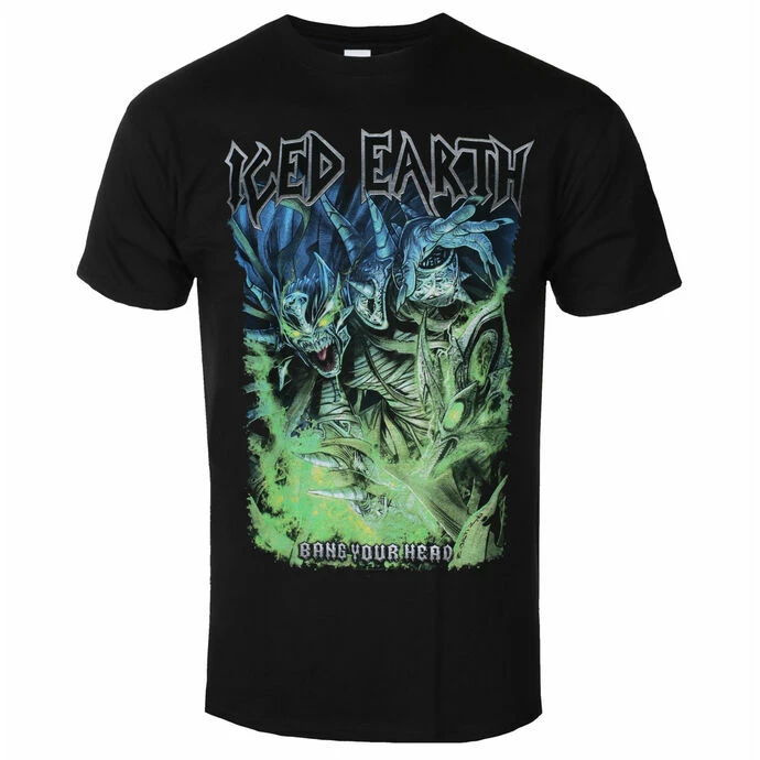 Men's T-shirt ICED EARTH - BANG YOUR HEAD - BLACK - PLASTIC HEAD 3 Men's T-shirt ICED EARTH - BANG YOUR HEAD - BLACK - PLASTIC HEAD
