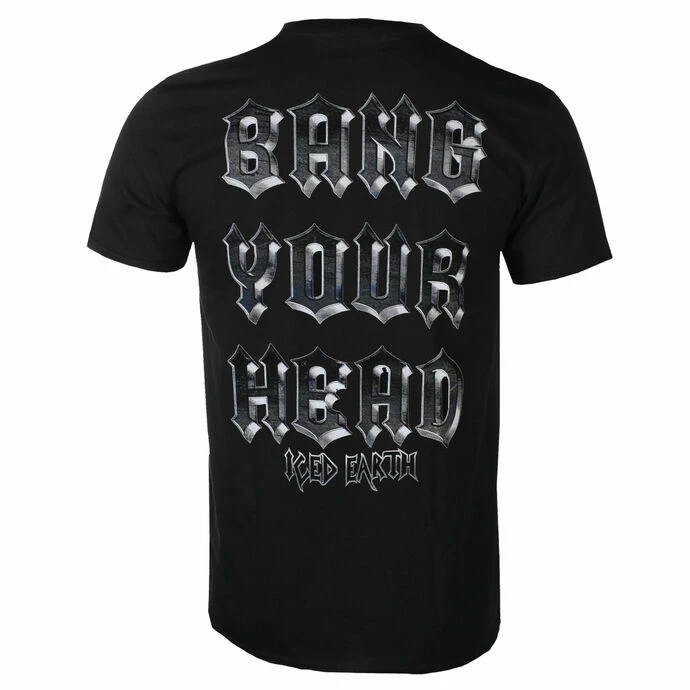 Men's T-shirt ICED EARTH - BANG YOUR HEAD - BLACK - PLASTIC HEAD 4 Men's T-shirt ICED EARTH - BANG YOUR HEAD - BLACK - PLASTIC HEAD - Image 2