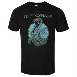 Men's T-shirt WHITESNAKE - CIRCLE SNAKE - BLACK - PLASTIC HEAD