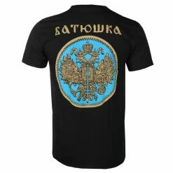 Men's T-shirt BATUSHKA - CARJU NIEBIESNYJ - BLACK - PLASTIC HEAD -Men T-Shirts Online Store ass048