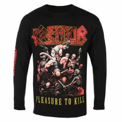 Men's Long-sleeved T-shirt KREATOR - PLEASURE TO KILL - PLATIC HEAD