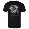 T-shirt Metal Men's Queen - Crest Logo - ROCK OFF