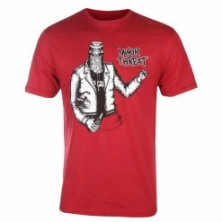 Men's T-shirt MINOR THREAT - BOTTLED VIOLENCE - RED - PLASTIC HEAD