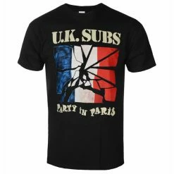 Men's T-shirt UK SUBS - PARTY IN PARIS - BLACK - PLASTIC HEAD