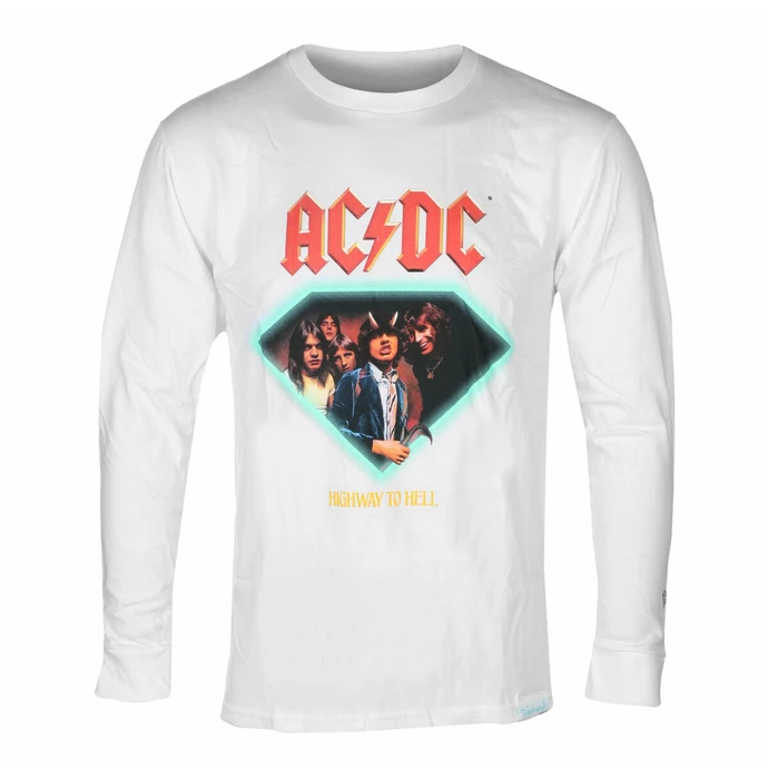 Men's T-shirt Long Sleeve DIAMOND X AC/DC - Highway To Hell - White 3 Men's T-shirt Long Sleeve DIAMOND X AC/DC - Highway To Hell - White