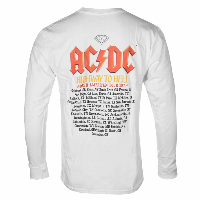 Men's T-shirt Long Sleeve DIAMOND X AC/DC - Highway To Hell - White 4 Men's T-shirt Long Sleeve DIAMOND X AC/DC - Highway To Hell - White - Image 2