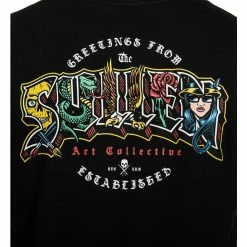 Men's T-shirt SULLEN - GREETINGS - BLACK -Men T-Shirts Online Store brz3rv7y