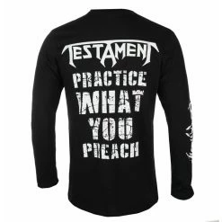 Men's Long-sleeved T-shirt TESTAMENT - PRACTICE WHAT YOU PREACH - PLASTIC HEAD -Men T-Shirts Online Store dsd025