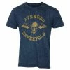 Men's T-shirt Avenged Sevenfold - Logo Snow Wash - NAVY - ROCK OFF 2 Men's T-shirt Avenged Sevenfold - Logo Snow Wash - NAVY - ROCK OFF -Men T-Shirts Online Store dse003