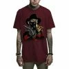 Men's T-shirt MAFIOSO - ELM ST. - MAROON -Men T-Shirts Online Store elm street v3khgj