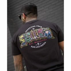 Men's T-shirt SULLEN - GREETINGS - BLACK -Men T-Shirts Online Store eufjjioz