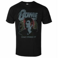 Men's T-shirt David Bowie - Vtge Ziggy BLACK - ROCK OFF -Men T-Shirts Online Store fettrz017