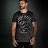 Men's T-shirt HYRAW - ROAD 666 - Graphic 666 -Men T-Shirts Online Store hyraw t shirt homme 666 road dark grey 1