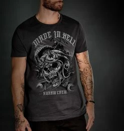 Men's T-shirt HYRAW - ROAD 666 - Graphic 666 -Men T-Shirts Online Store hyraw t shirt homme 666 road dark grey 3