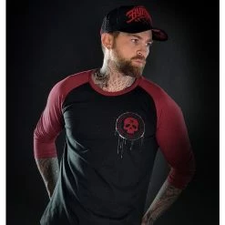 Men's T-shirt With 3/4 Sleeves HYRAW - REAPER -Men T-Shirts Online Store hyraw t shirt homme raglan 34 reaper 2