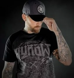 Men's T-shirt HYRAW - BLAZON - GRAY Graphic -Men T-Shirts Online Store hyraw t shirt homme raglan blazon grey 3