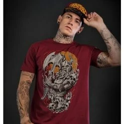 Men's T-shirt HYRAW - SLAYER - RED -Men T-Shirts Online Store hyraw t shirt homme slayer red 1a