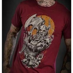 Men's T-shirt HYRAW - SLAYER - RED -Men T-Shirts Online Store hyraw t shirt homme slayer red 4a