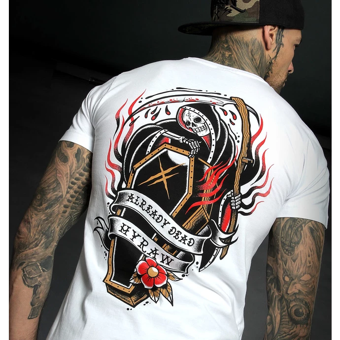 Men's T-shirt HYRAW - Graphic - COFFIN WHITE 5 Men's T-shirt HYRAW - Graphic - COFFIN WHITE - Image 3
