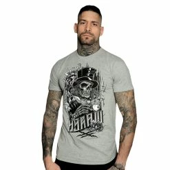 Men's T-shirt HYRAW - Graphic - DEATH AWAITS GRIS