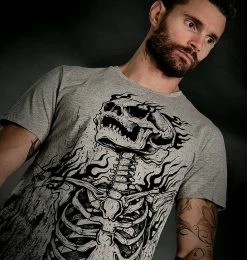 Men's T-shirt HYRAW - BURNING -Men T-Shirts Online Store hyraw tee shirt homme burning 4