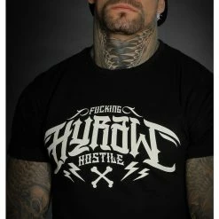 Men's T-shirt HYRAW - LOGOBLANC -Men T-Shirts Online Store hyraw tee shirt homme essential noir logo blanc 2