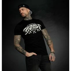 Men's T-shirt HYRAW - LOGOBLANC -Men T-Shirts Online Store hyraw tee shirt homme essential noir logo blanc 4