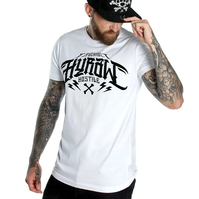 Men's T-shirt HYRAW - GraphicNOIR - BLANC LOGO 3 Men's T-shirt HYRAW - GraphicNOIR - BLANC LOGO