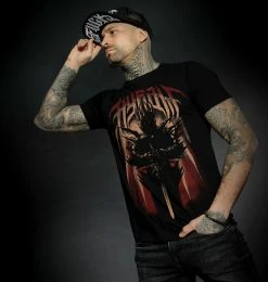 Men's T-shirt HYRAW - DARK KNIGHT - Graphic -Men T-Shirts Online Store hyraw tee shirt noir homme dark knight 1