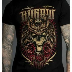 Men's T-shirt HYRAW - Graphic - DEAD OWL -Men T-Shirts Online Store hyraw tee shirt noir homme dead owl 2