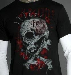 Men's T-shirt With Long Sleeves HYRAW - LAND -Men T-Shirts Online Store hyraw tee shirt noir homme manches longues blanches land 2