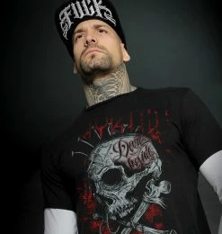 Men's T-shirt With Long Sleeves HYRAW - LAND -Men T-Shirts Online Store hyraw tee shirt noir homme manches longues blanches land 4