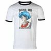 Men's T-shirt Blink 182 - Anime - White/Black Ringer 1 Men's T-shirt Blink 182 - Anime - White/Black Ringer -Men T-Shirts Online Store k005