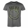 Men's T-shirt Nirvana - Inverse Smiley - BRINDLE - ROCK OFF 2 Men's T-shirt Nirvana - Inverse Smiley - BRINDLE - ROCK OFF -Men T-Shirts Online Store ku015