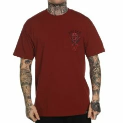 Men's T-shirt SULLEN - CHINGY FRINGE - ROSEWOOD -Men T-Shirts Online Store kv571u44
