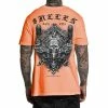 Men's T-shirt SULLEN - AZTEC BADGE - CORAL -Men T-Shirts Online Store lbrset3n