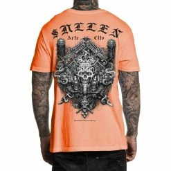 Men's T-shirt SULLEN - AZTEC BADGE - CORAL
