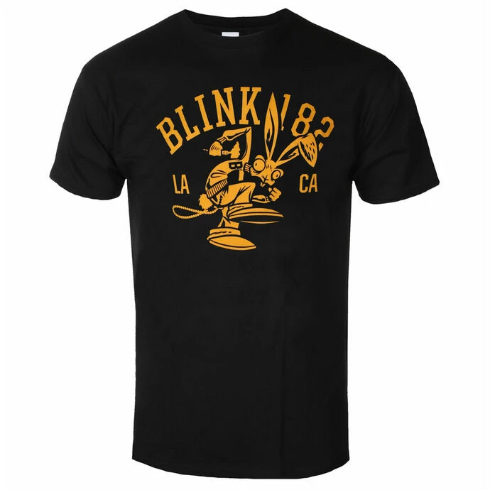 Men's T-shirt Blink 182 - College Mascot - Black - ROCK OFF 3 Men's T-shirt Blink 182 - College Mascot - Black - ROCK OFF