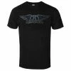 Men's T-shirt Aerosmith - Vtge Logo - BLACK - ROCK OFF 1 Men's T-shirt Aerosmith - Vtge Logo - BLACK - ROCK OFF -Men T-Shirts Online Store ljkn016
