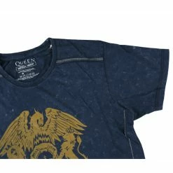 Men's T-shirt Queen - Classic Crest Snow Wash - NAVY - ROCK OFF 6 Men's T-shirt Queen - Classic Crest Snow Wash - NAVY - ROCK OFF -Men T-Shirts Online Store modre 007